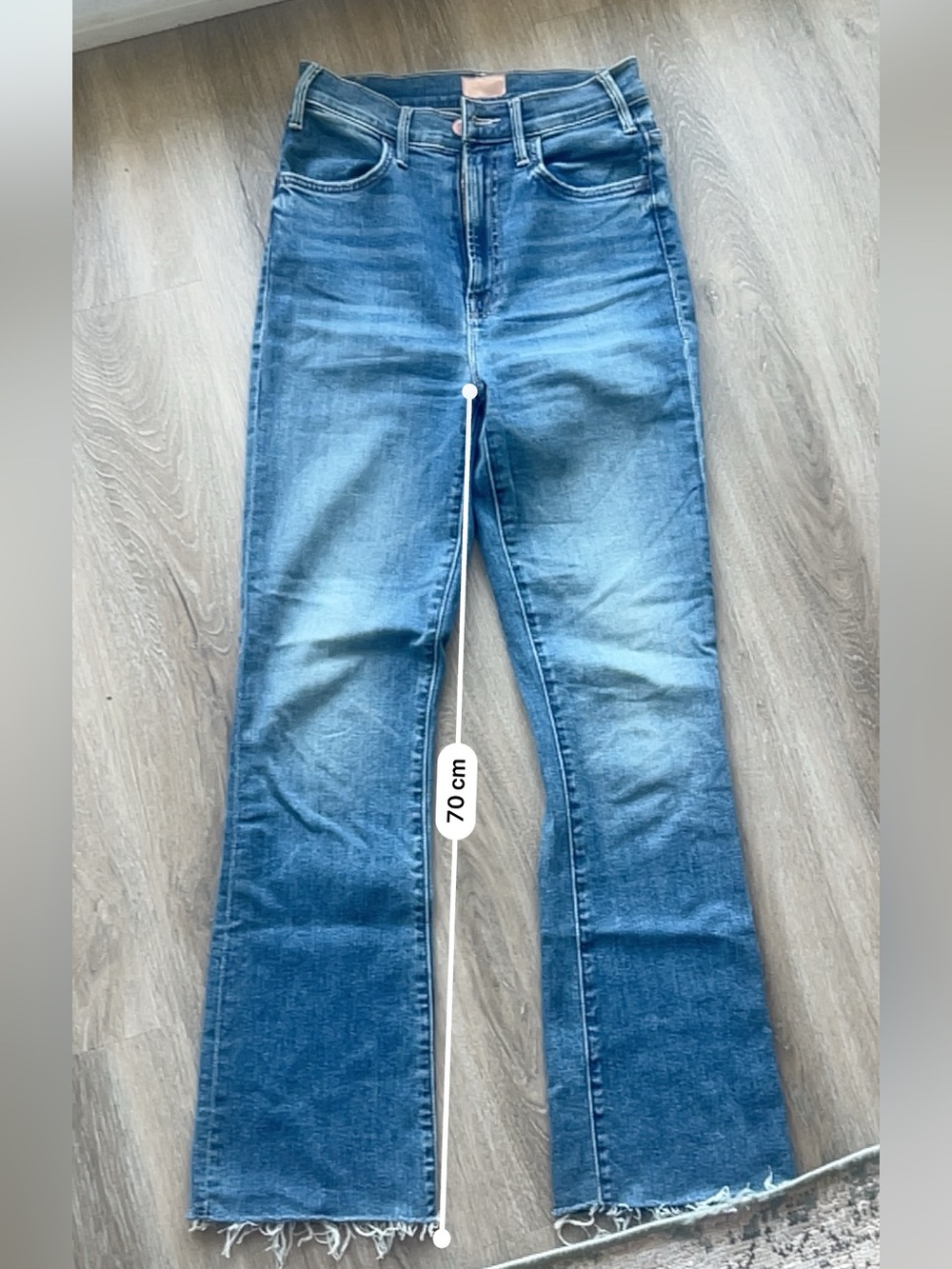 MOTHER Women's Dark Blue Flare Jeans - Picture 9 of 11